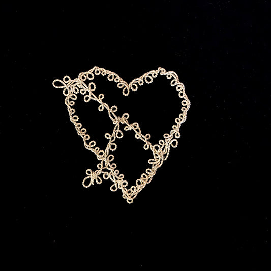 Mary Buck ~ Sterling Silver Princess Heart, Amulet, 2 1/2" x 2 1/4"
