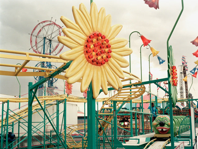 Margaret Moore ~ "Caterpiller Ride" NM State Fair, Albuquerque,  24 1/4" x 29"