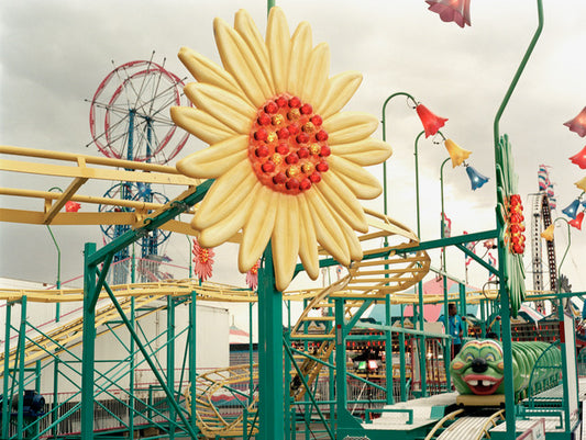 Margaret Moore ~ "Caterpiller Ride" NM State Fair, Albuquerque,  24 1/4" x 29"