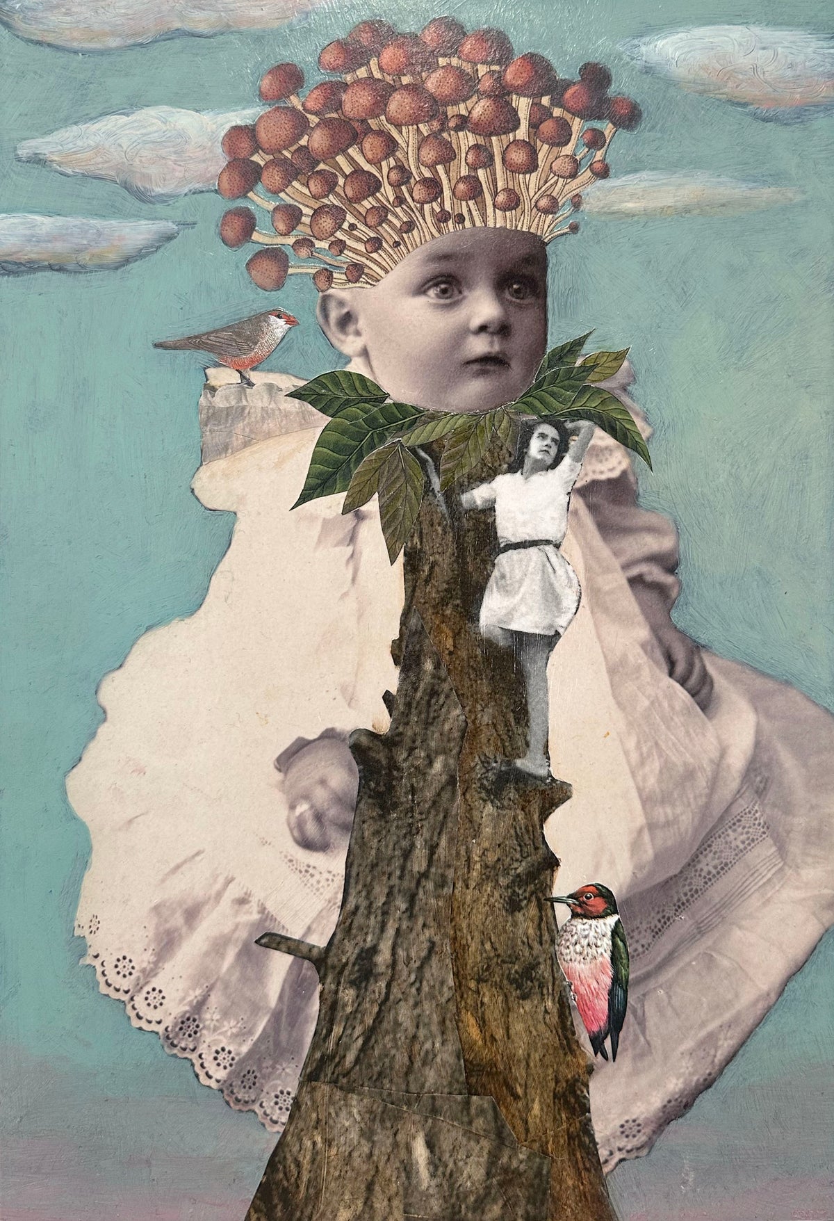 Suzanne Sbarge ~ Mushroom Baby, 14" x 9.5"
