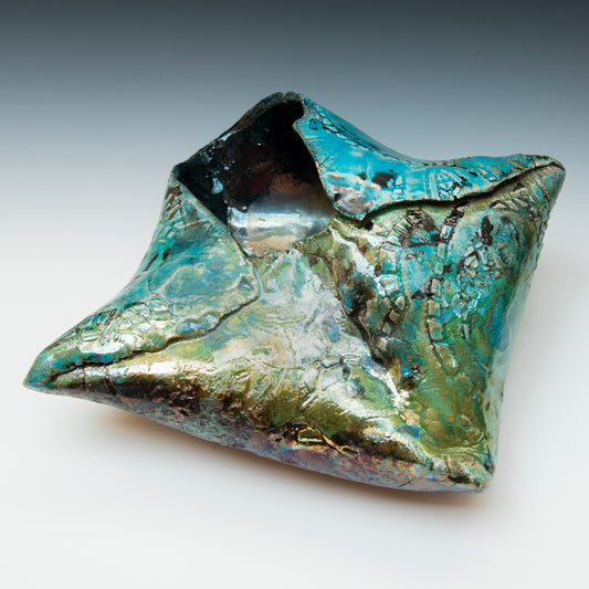Suzanne Vilmain ~ Folded Pillow Vase, 4" X 10" X 10"