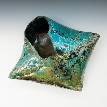 Suzanne Vilmain ~ Folded Pillow Vase, 4" X 10" X 10"