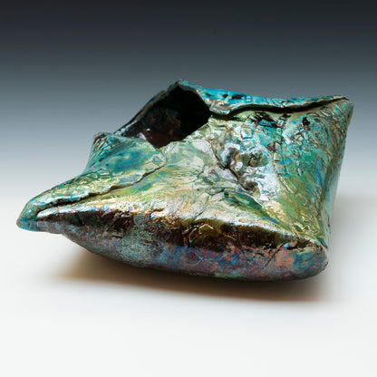 Suzanne Vilmain ~ Folded Pillow Vase, 4" X 10" X 10"