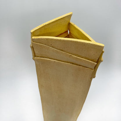 Penny Truitt ~ Tall "Banana Leaf" Triangle Vase, Extra Large, 20 1/2" x 5 1/4" x 5"