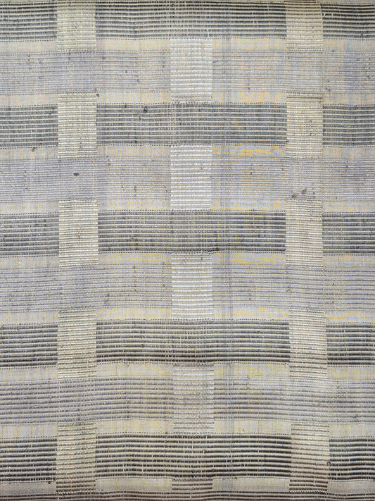 David Mendoza ~ Hand Woven Indigo Batik Silk Ikat 74" x 24"
