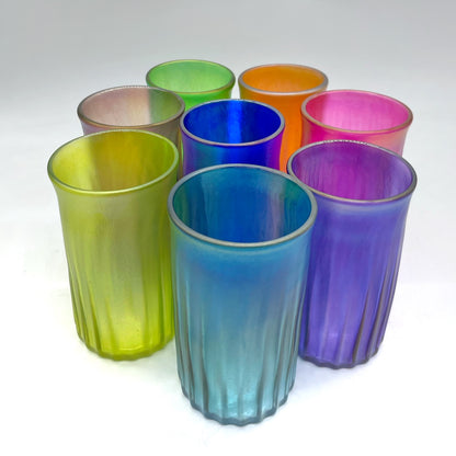 Tall Retro Rib Tumbler, fluted 5 1/2" x 3" x 3"