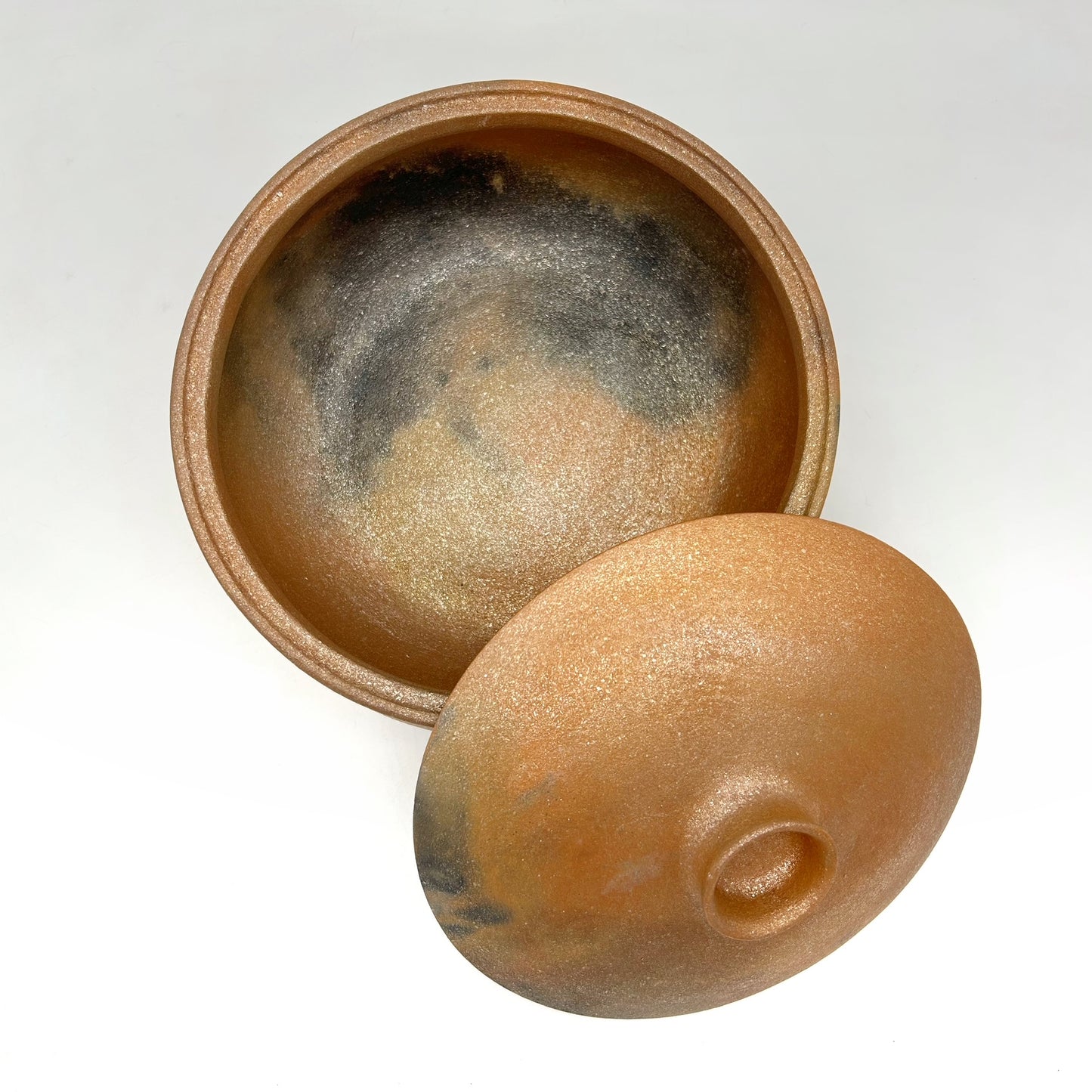 Rhonda Avidon ~ 4 1/2 Quart Mica Casserole style pot, 6 3/4" x 10 1/2" x 10 1/2"