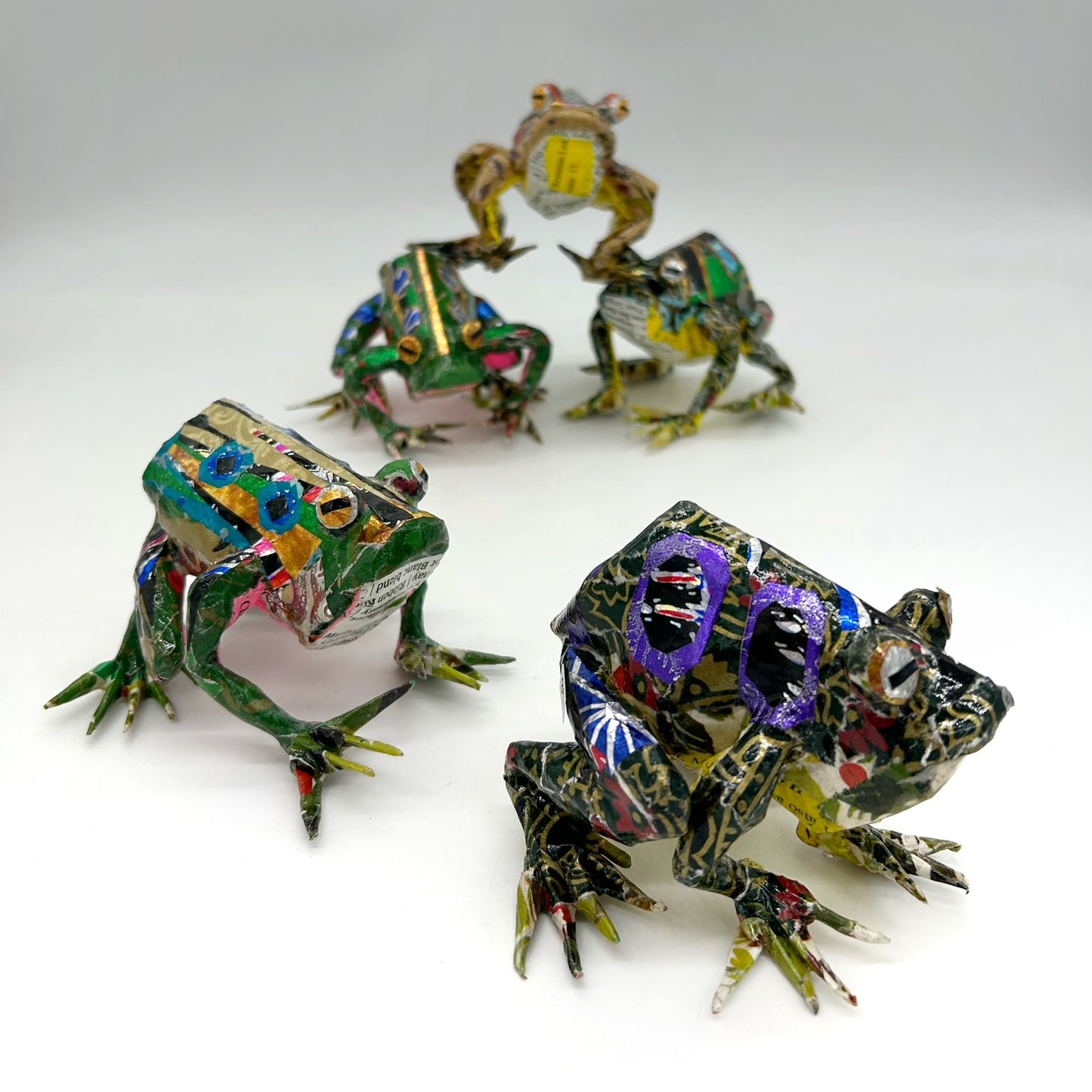 Rick Phelps ~ Crouching Frog, 3 3/4" x 4 1/2" x 4 1/2"