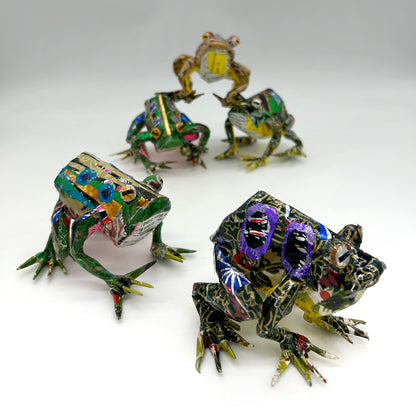 Rick Phelps ~ Crouching Frog, 3 3/4" x 4 1/2" x 4 1/2"