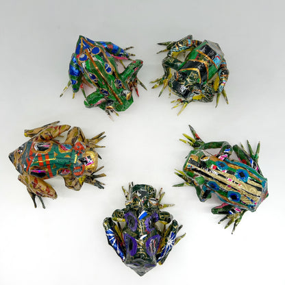 Rick Phelps ~ Crouching Frog, 3 3/4" x 4 1/2" x 4 1/2"