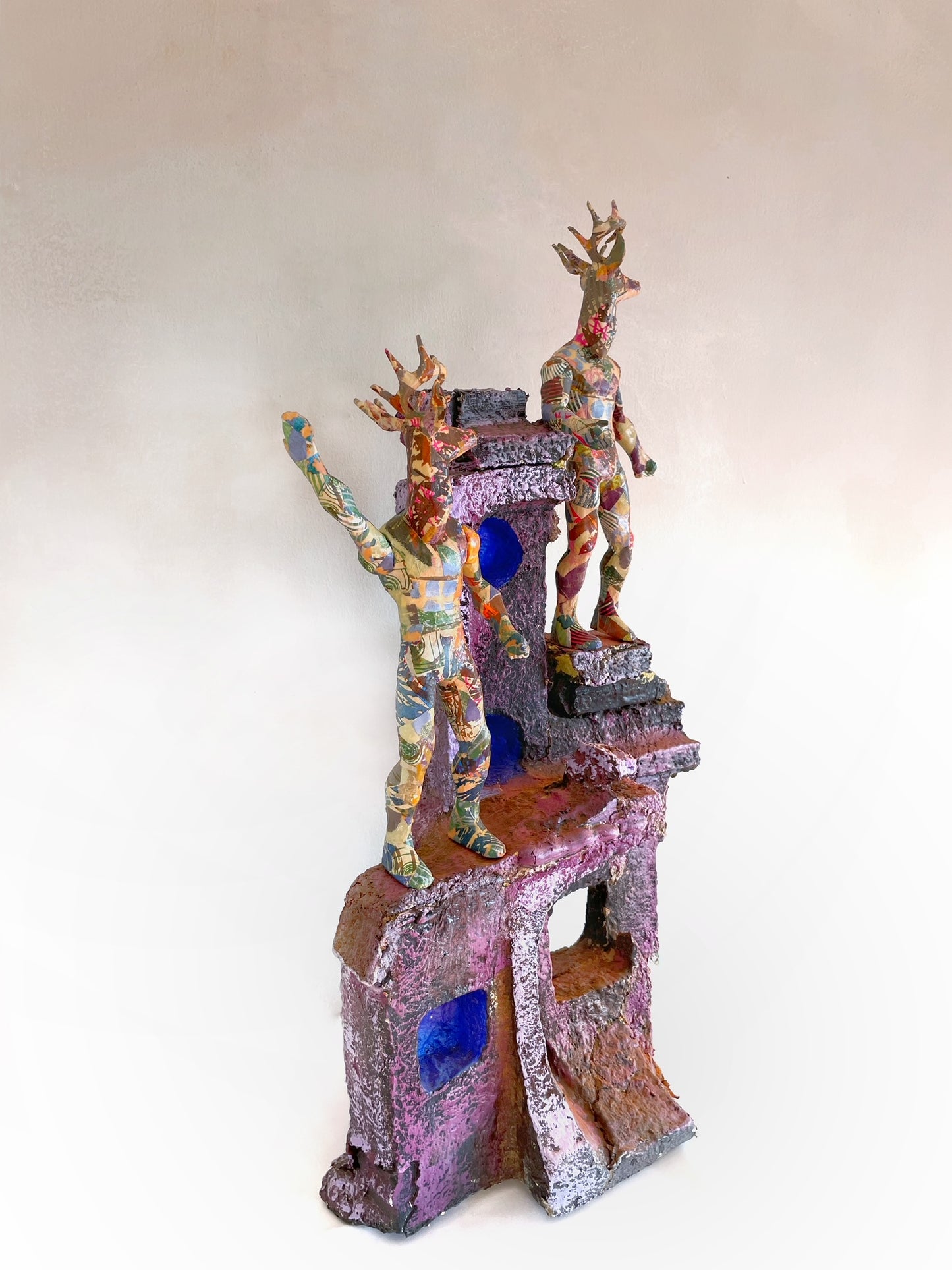 Rick Phelps ~ Deer Dancers Watching the Dawn, 30 1/2" x 18" x 12"