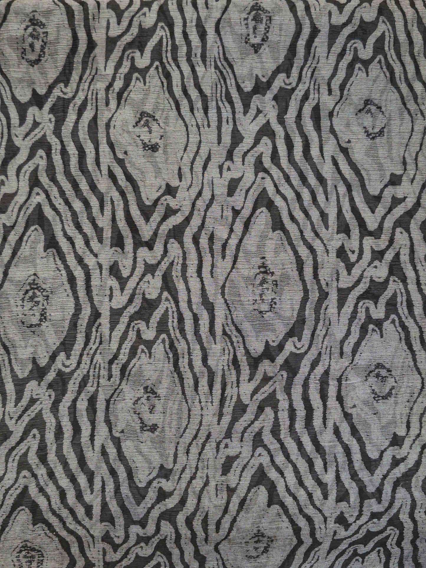 David Mendoza ~ Hand Blocked Indigo Batik Cotton Selendang Tuban, 34” x 80”