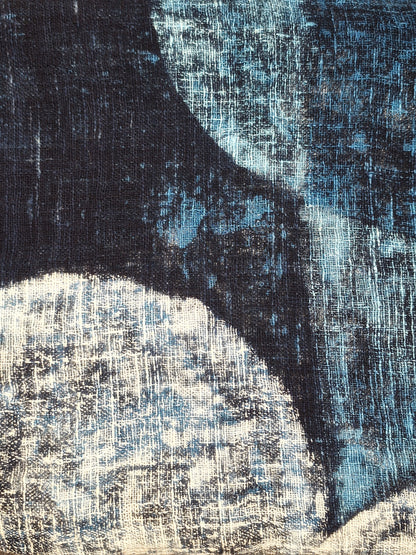 David Mendoza ~ Hand Blocked Indigo Batik Cotton Selendang Tuban 70" x 29"