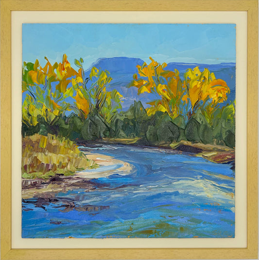 Sarah Grenzeback ~ Brightest Blue 17" x 17"