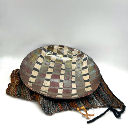 Suzanne Vilmain ~ "Platter with Matching Knit",  7 3/4" x 17 1/2" x 17 3/4"