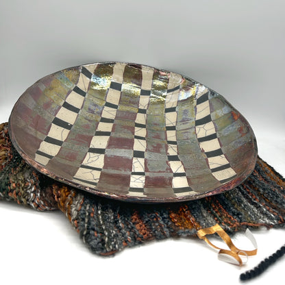 Suzanne Vilmain ~ "Platter with Matching Knit",  7 3/4" x 17 1/2" x 17 3/4"