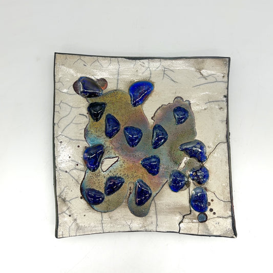 Suzanne Vilmain ~ "Painting with Glass Chips",  7 1/2" x 7 1/2" x 1"