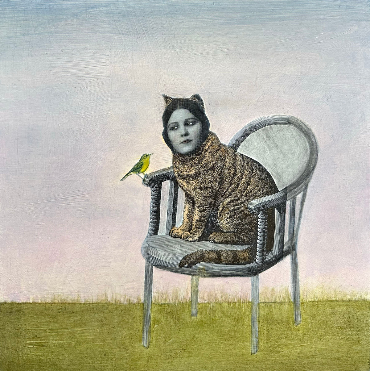Suzanne Sbarge ~ Seated Cat II, 12" x 12"