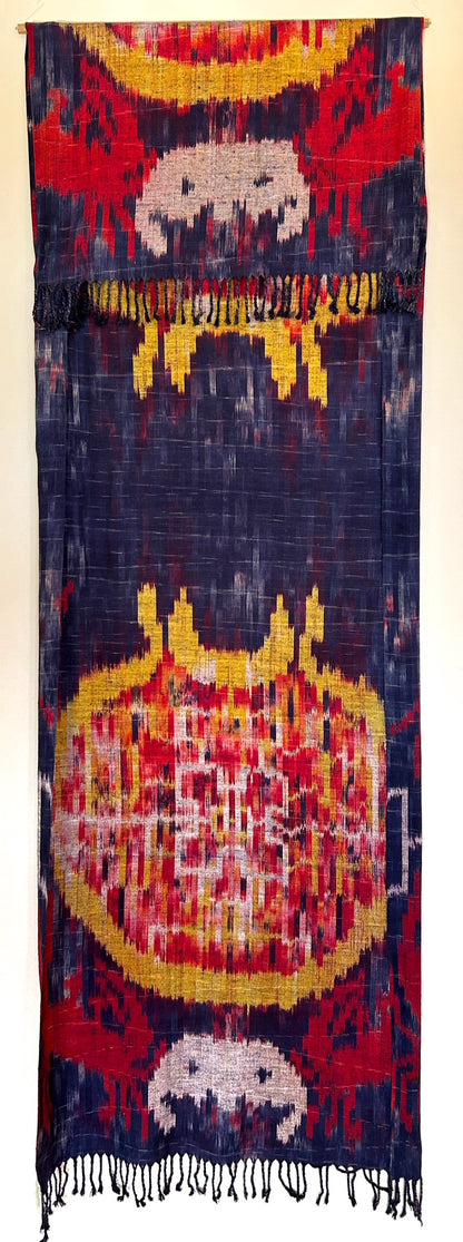Speer / Daller ~ Pictoral Ikat Weaving, 26" x 83"
