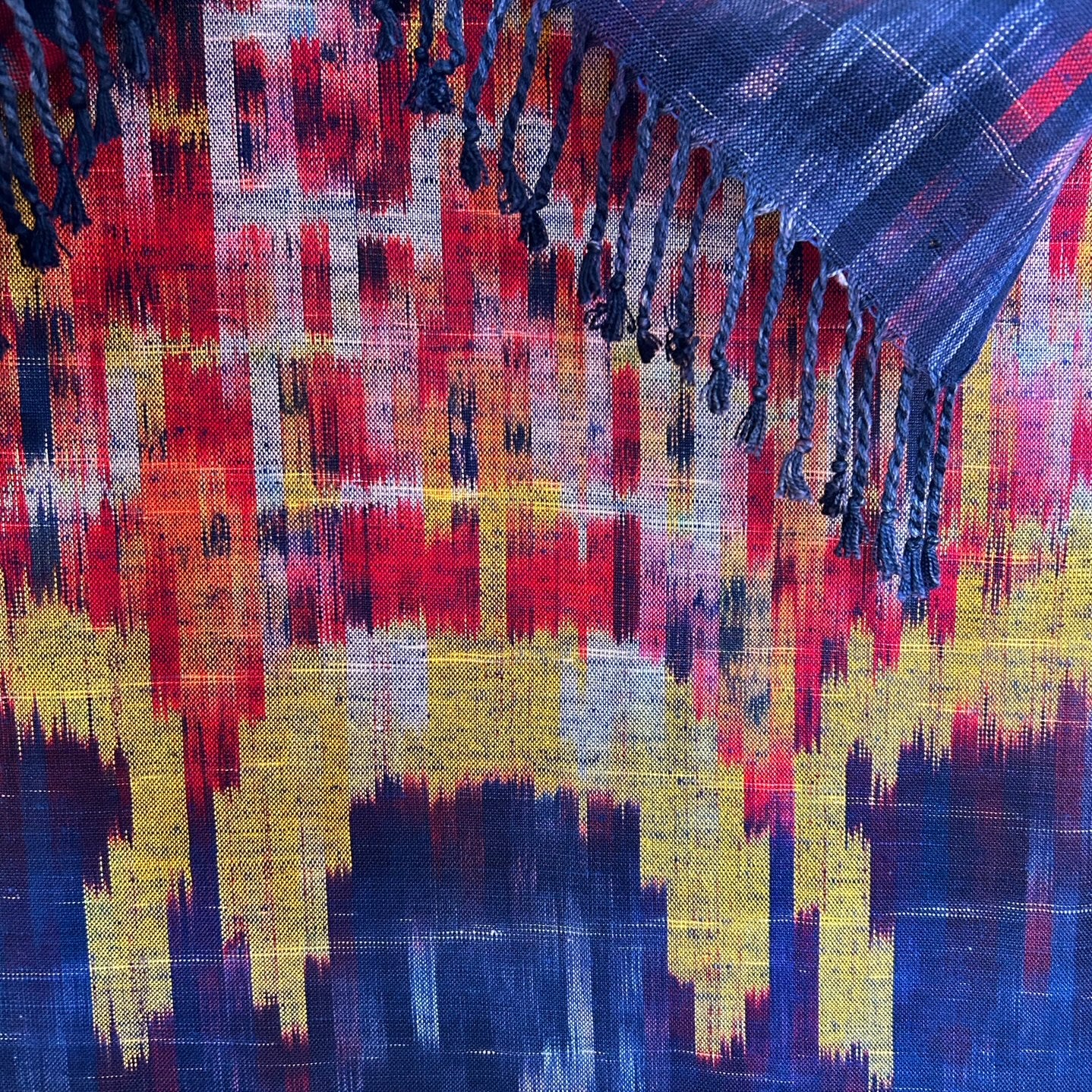 Speer / Daller ~ Pictoral Ikat Weaving, 26" x 83"