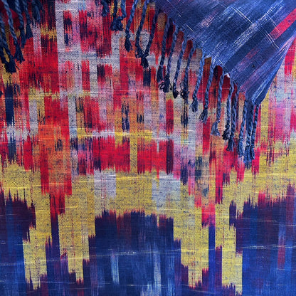 Speer / Daller ~ Pictoral Ikat Weaving, 26" x 83"