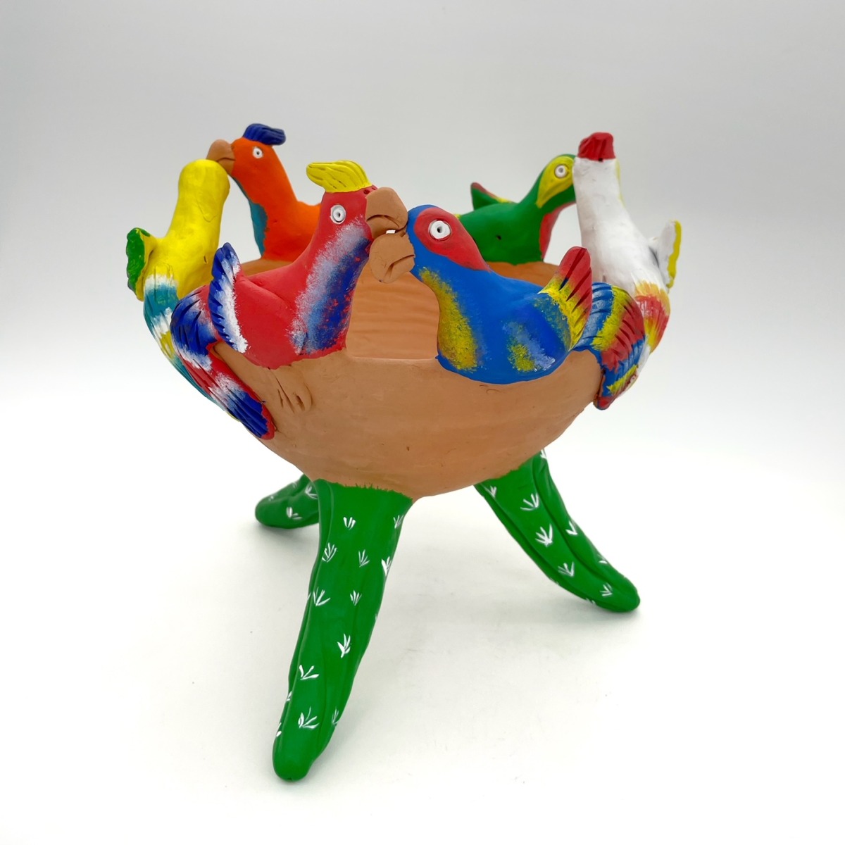 Frutero Pata ~ Ceramic Bowl with Parrots