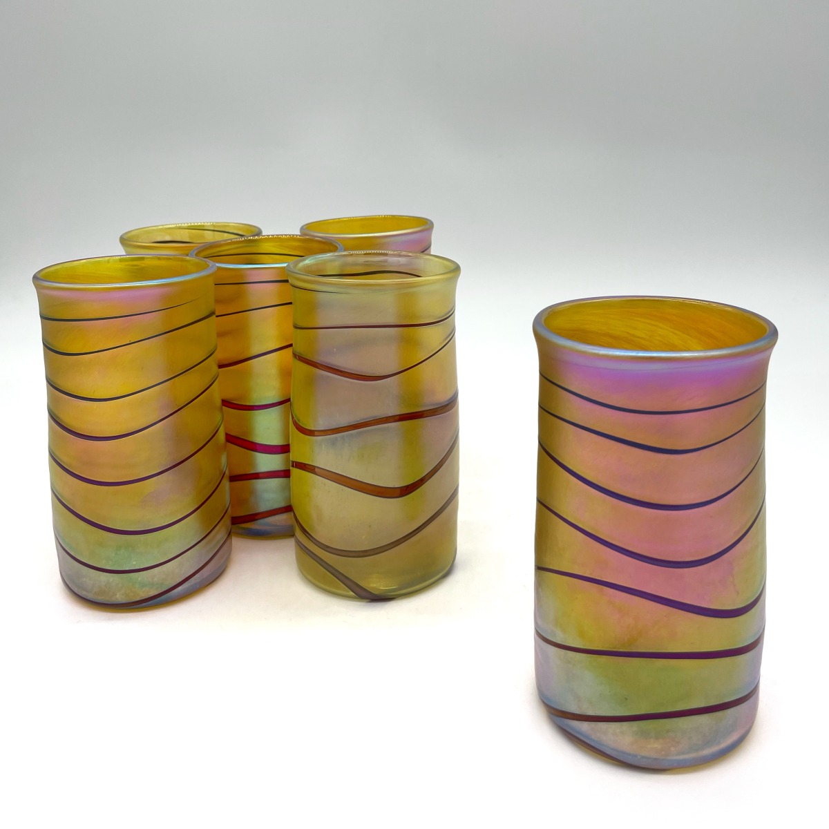 Tall Tumbler in Gold Wave