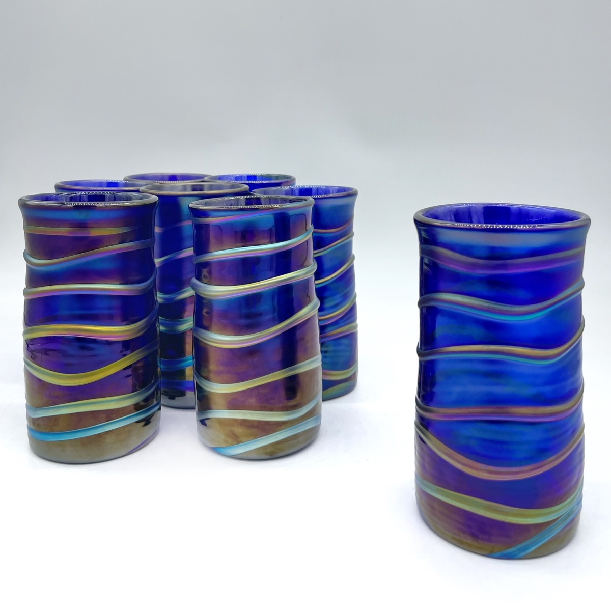 Tall Tumbler in Cobalt Wave