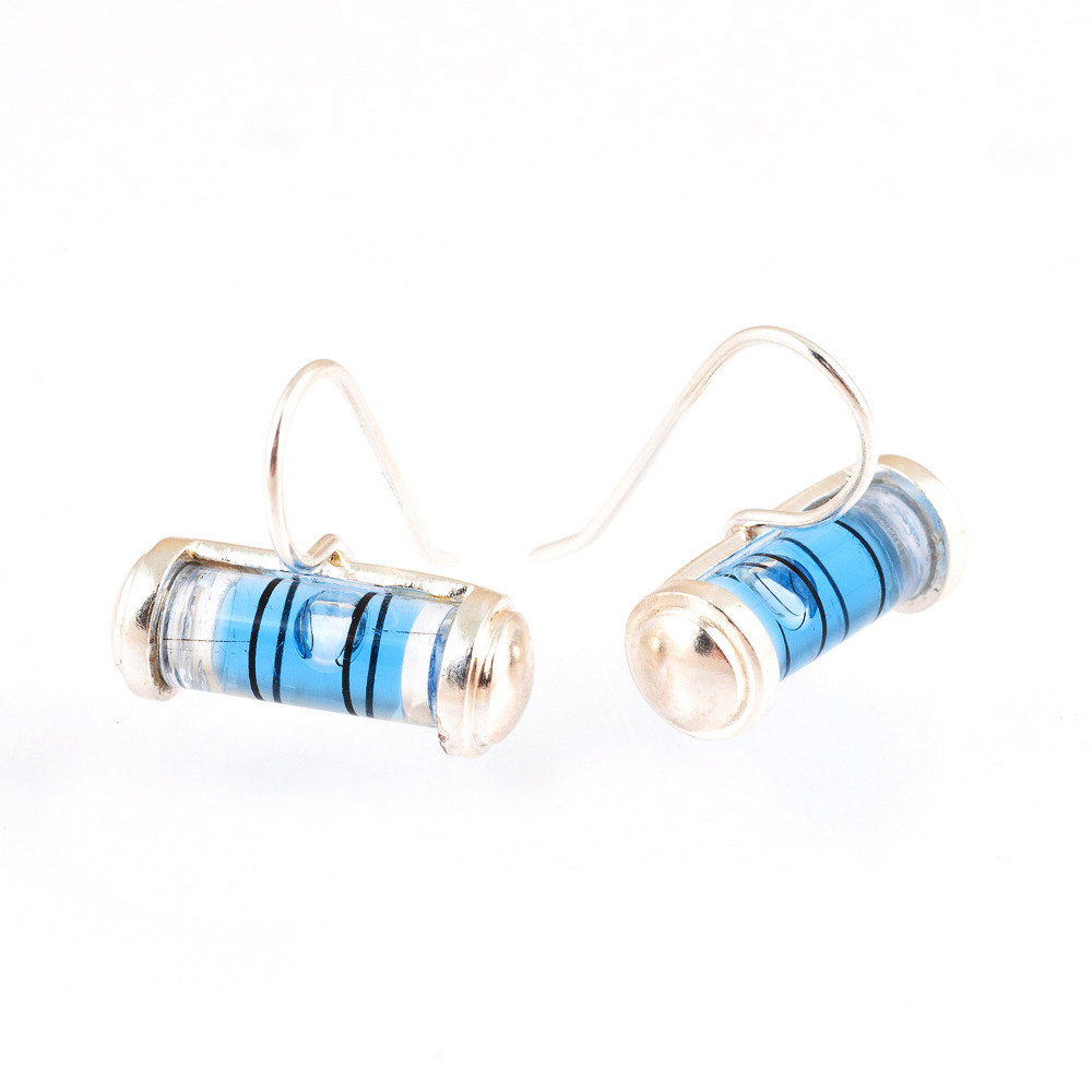 Blue Level Mini French Wire Earrings