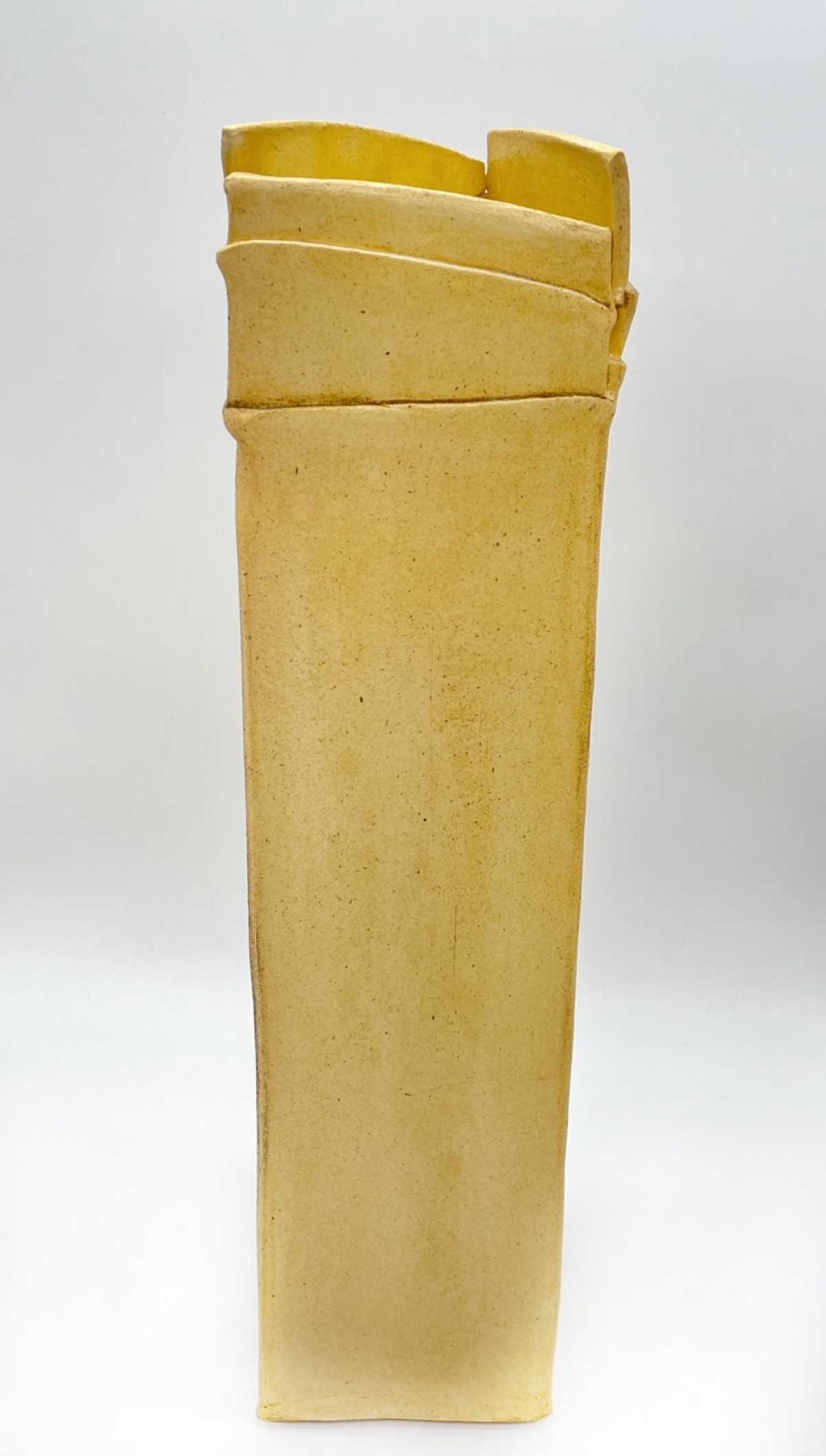 Tall "Banana Leaf" Triangle Vase, Extra Large