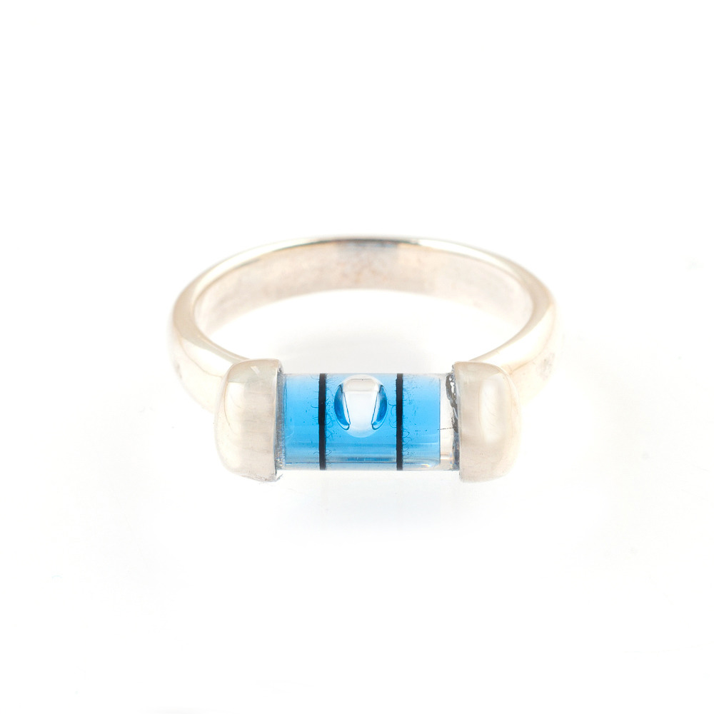 Mini U-Shank Blue Level Ring