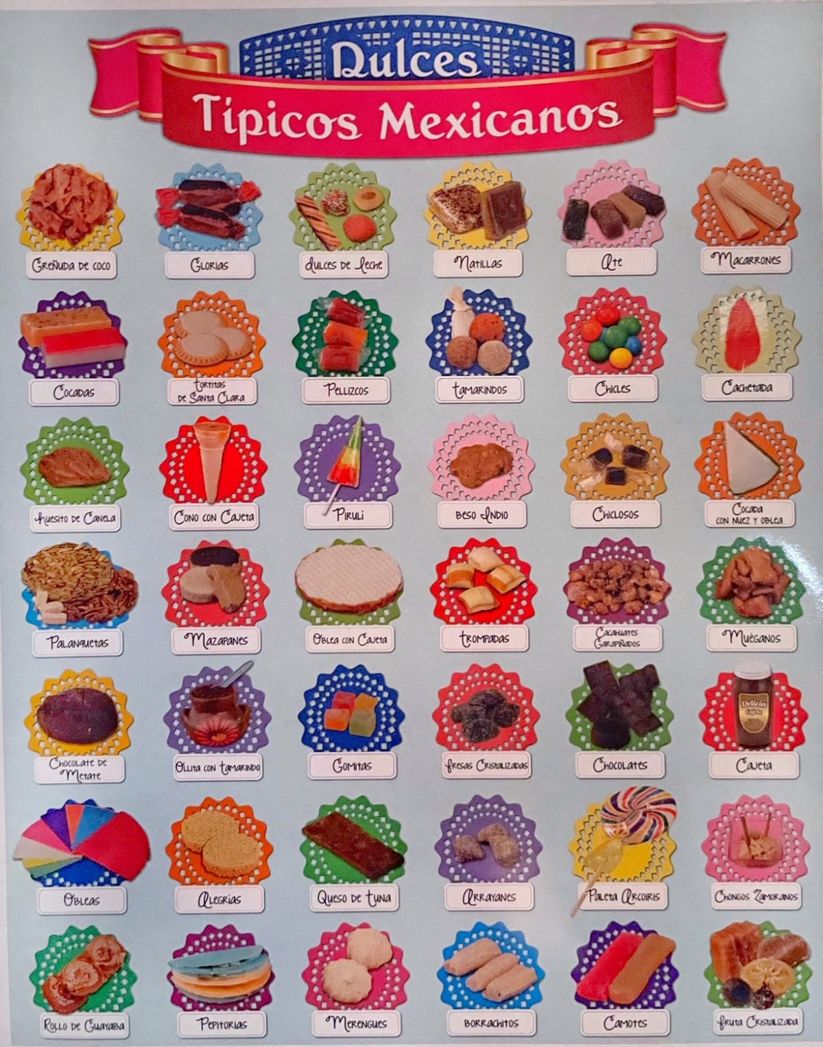 Calendar Dulces Tipicos Mexicanos