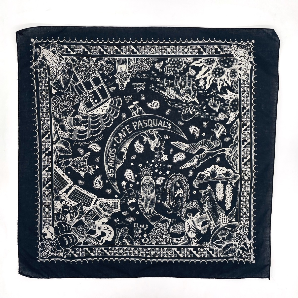 Bandana - Black with White