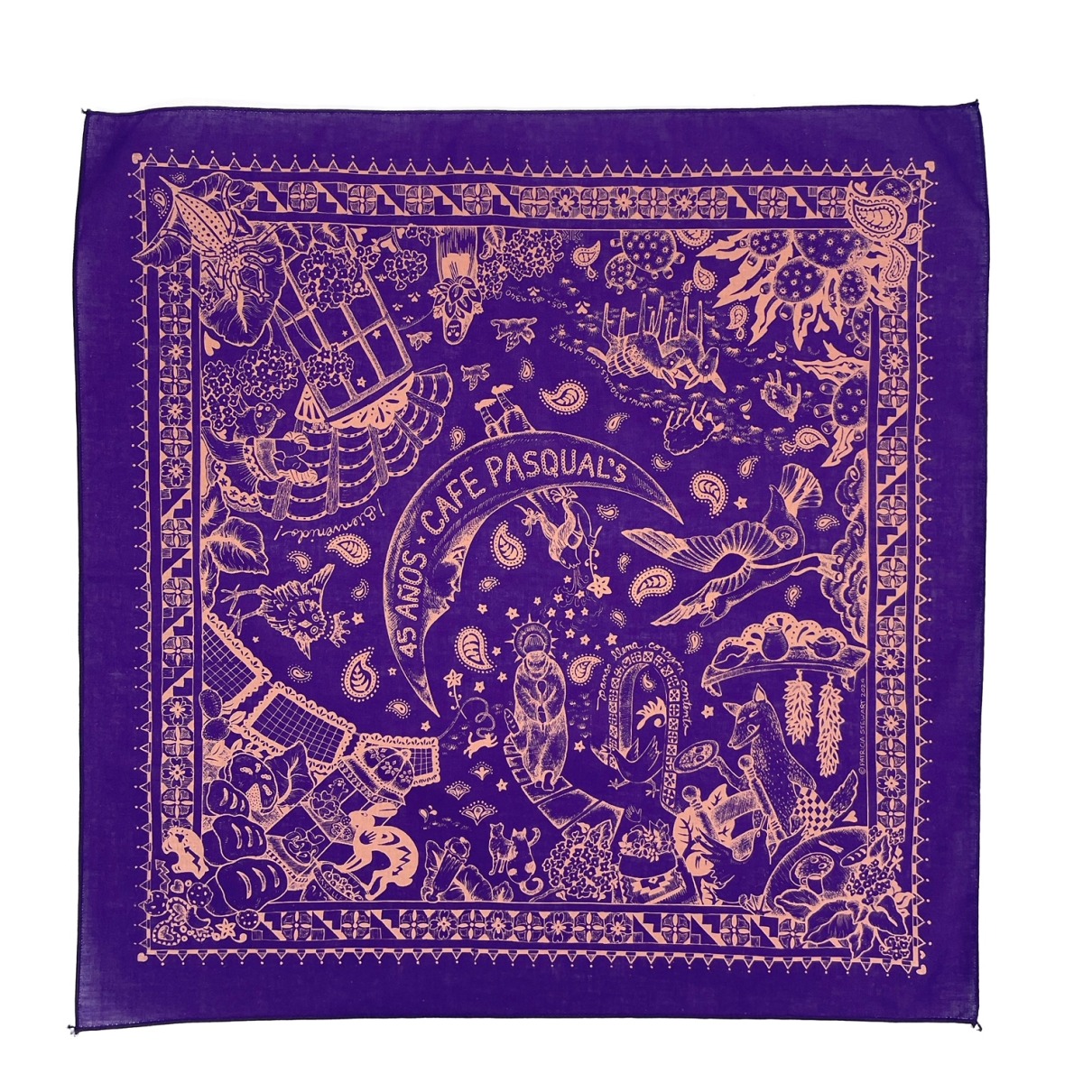 Bandana - Purple and Coral