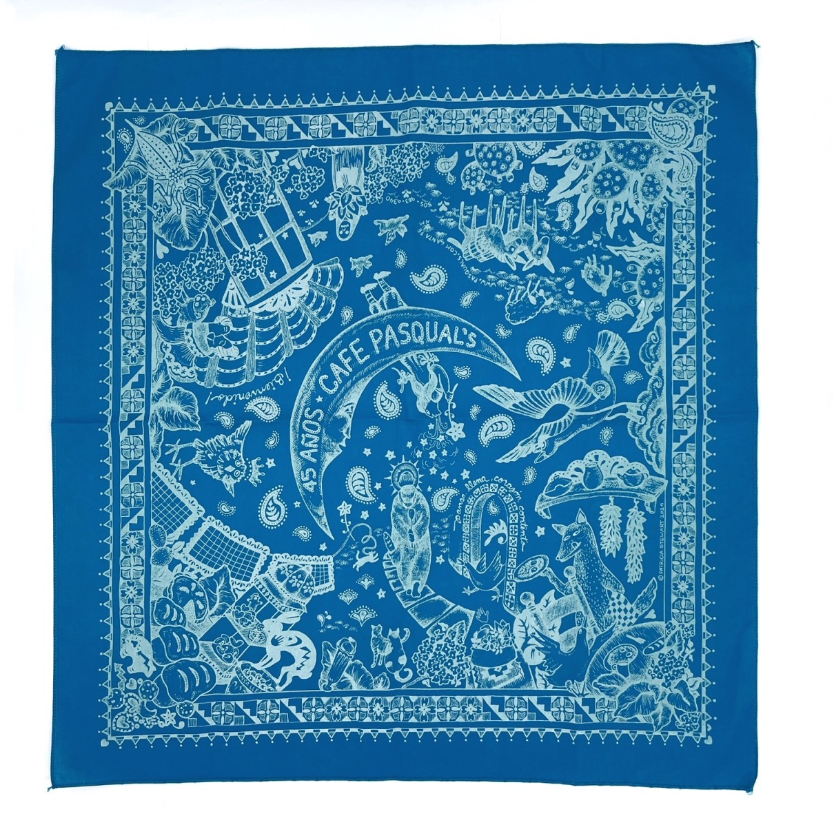 Bandana - Turquoise and White