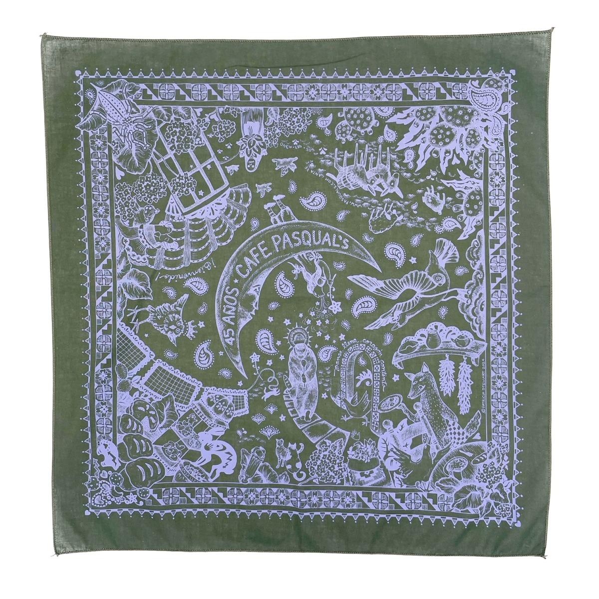 Bandana - Olive and Lavender