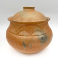 4 1/4 Quart Lidded Bean Pot with Incising