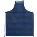 Hand Blocked Heart and Hash Mark Batik Apron