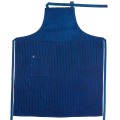 Hand Blocked Blue Pinstripe Batik Apron