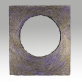 "The Mirror" Circle cutout on Rectangular Wall piece