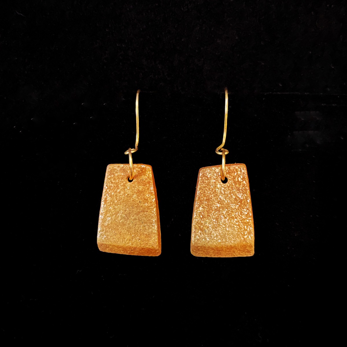 Small Mica Trapezoid Earrings