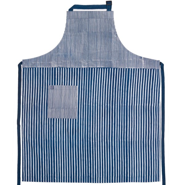 Hand Blocked Pinstripe Apron