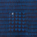 Hand Blocked Heart and Hash Mark Batik Apron