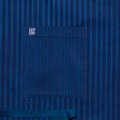 Hand Blocked Blue Pinstripe Batik Apron