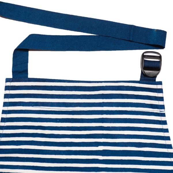 Hand Blocked Wide Stripe Batik Apron