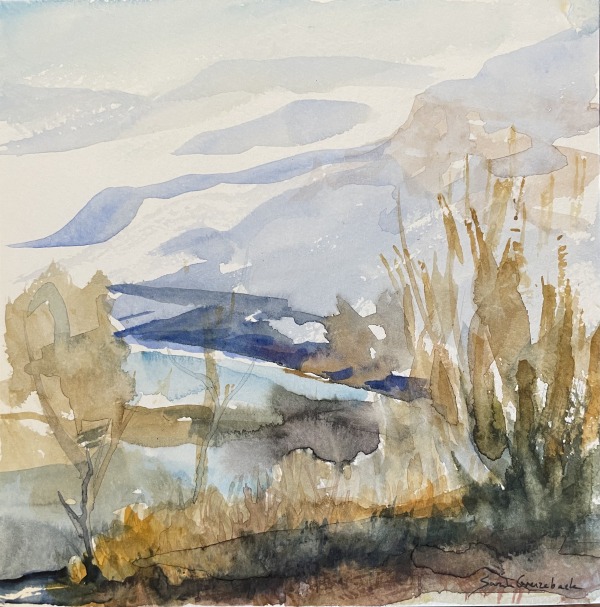Chama River Bend Watercolor
