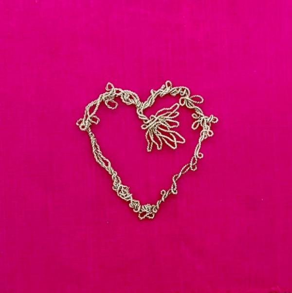 Sterling Silver Flower Heart, Amulet