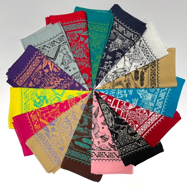 Bandana - Turquoise and White
